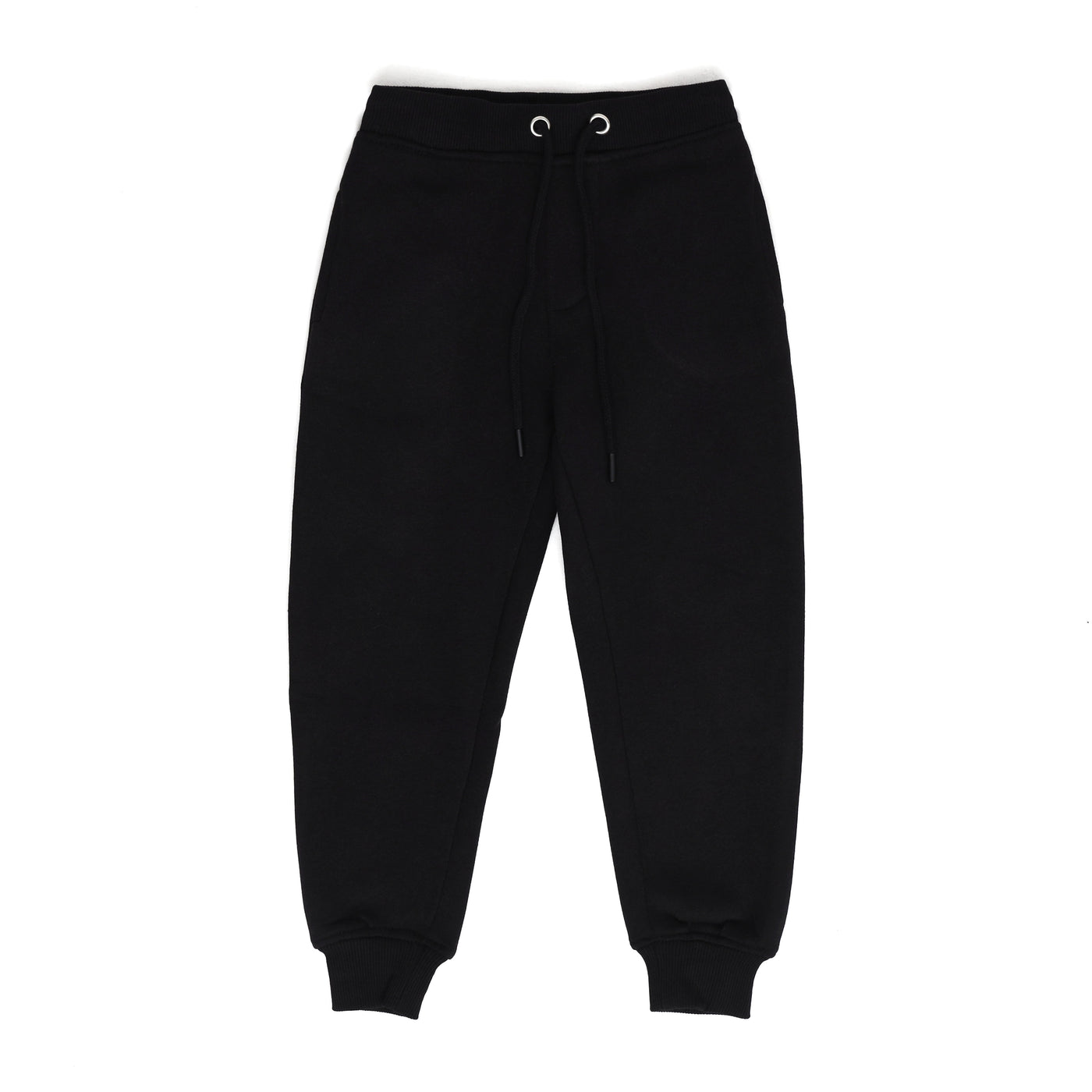 Essential Black Fleece Jogger Pants