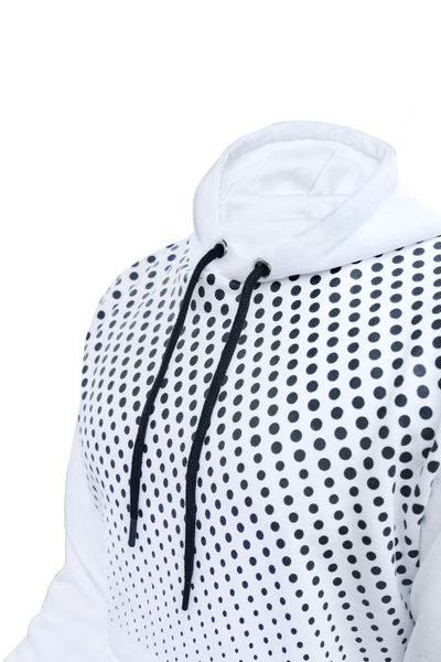 Men’s White & Black PullOver Tracksuit – 280 GSM Cotton Face | Hoodie & Joggers Set