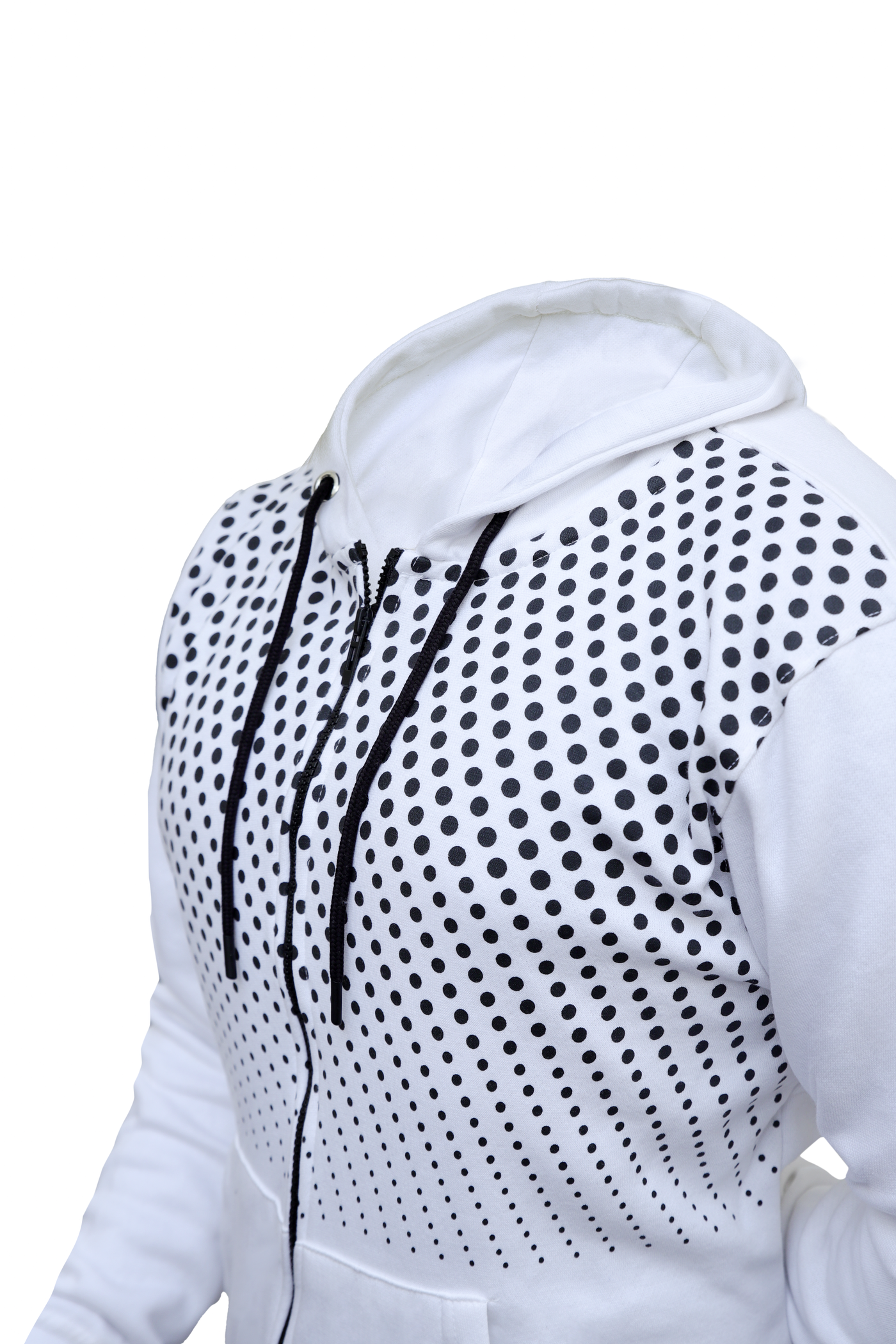 Men’s White & Black PullOver Tracksuit – 280 GSM Cotton Face | Hoodie & Joggers Set
