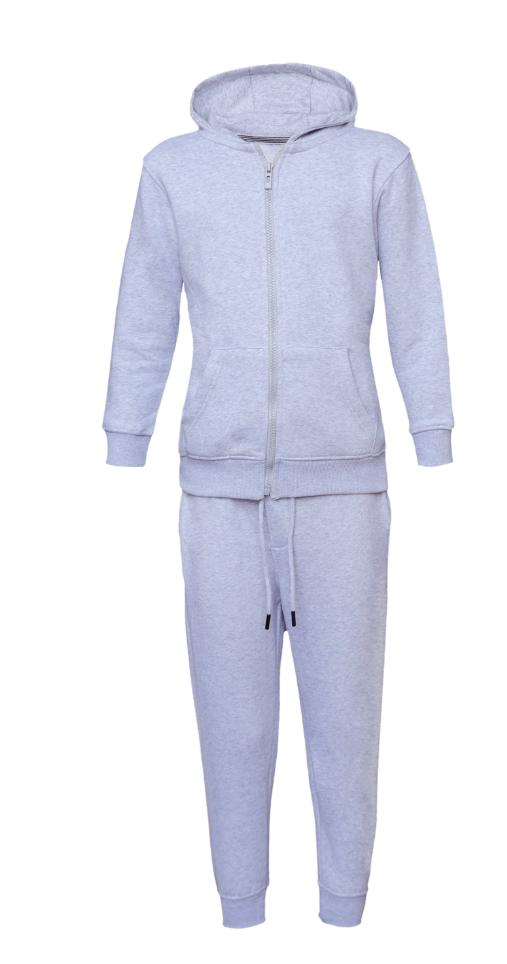 Kids Grey Fleece Tracksuit – 280 GSM Cotton Face | Comfort Fit Zipper & Joggers