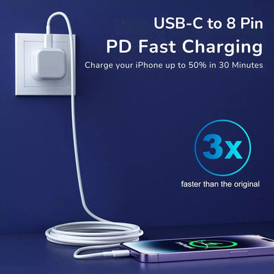 iPhone Charger Cable USB-C PD Type C Fast For Apple iPhone X 11 12 13 14 Pro Max